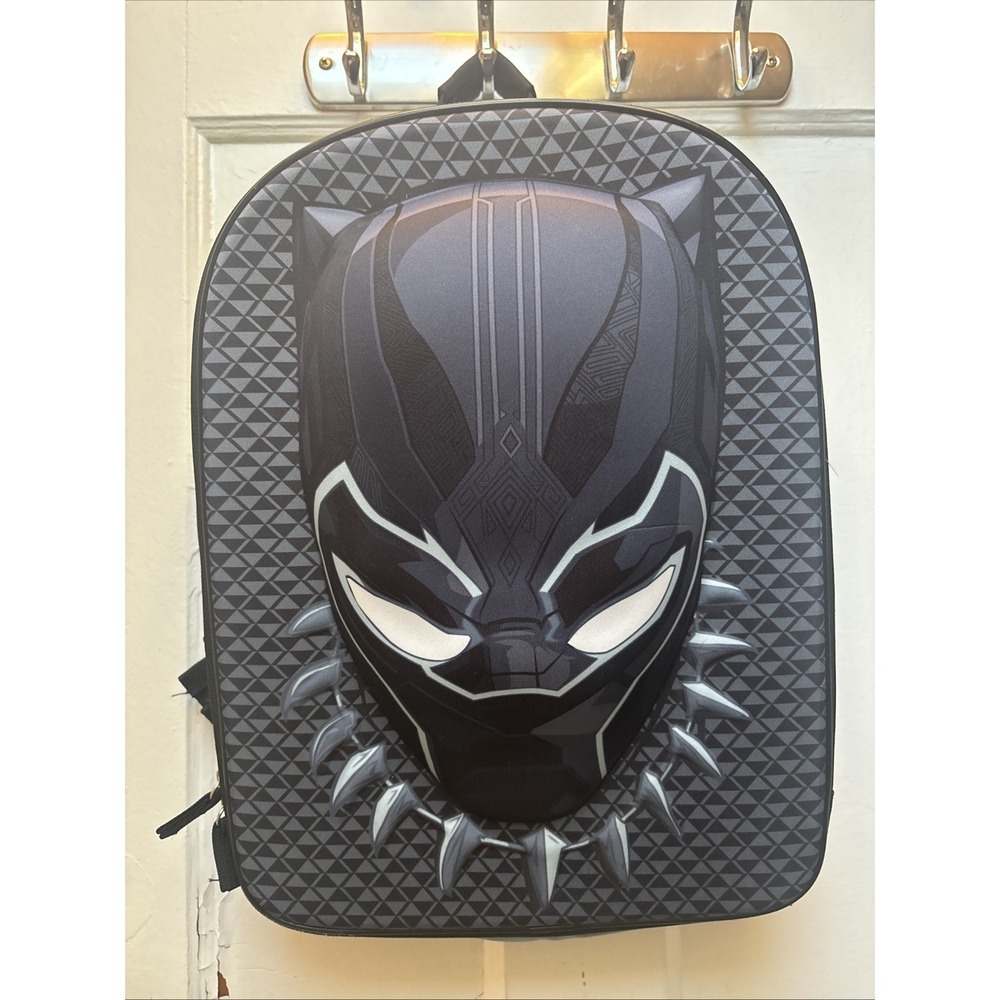 Marvel Black Panther Backpack With Three Dimensional‎ Design New Without Tags